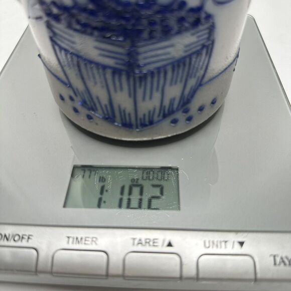 1992 Salmon Falls Blue Decorated Stoneware Blue Berries Basket CrockWare Pottery - Picture 5 of 13